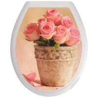 Сиденье д/унитаза жесткое КЛАССИК "Розы" (Букет Роз)