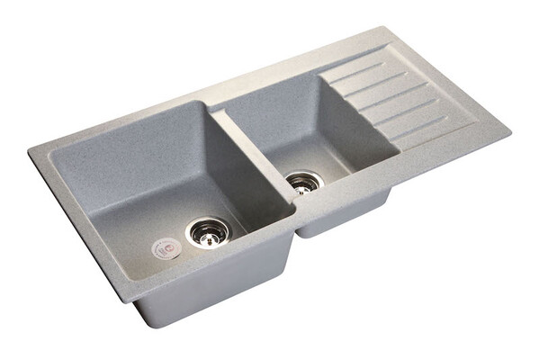 Мойка для кухни GranFest Композит PRACTIK 980KL 2 чаши+крыло 980х510 (P-980KL серый)