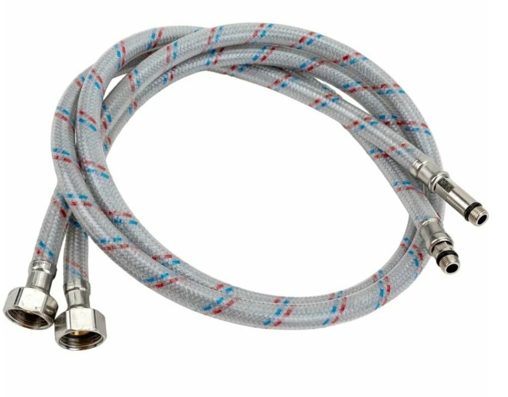 Подводка  к смесителю SANTREK AQUA NYLON (нейлон) 100см M10х18 (КОРОТКАЯ)