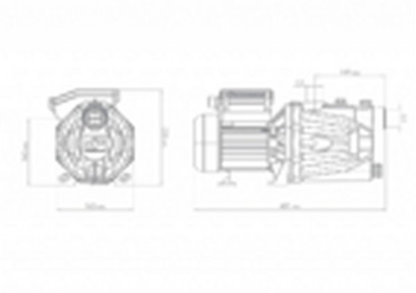 Насос поверхностный ДЖИЛЕКС Джамбо 60/35 Ч 2.0 (0,62 кВт 60 л/мин, глубина всасывания 8м, выс. подъема 35м, чугун. корп.) 3005