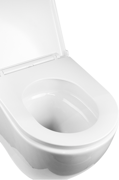 Унитаз подвесной безободковый (Торнадо) HOLLER NEXT (530*360*350мм, сиденье дюропласт, микролифт) белый