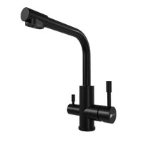 LM5061BL Expert Смеситель для кухни с подключением к фильтру питьевой воды, черный матовый LEMARK  