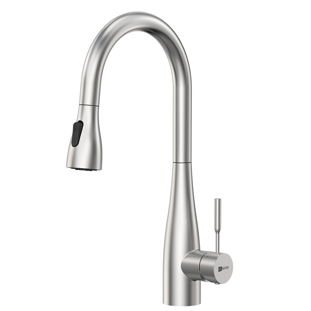 LM5084S Expert Смеситель для кухни с вытяжным изливом, сталь LEMARK 