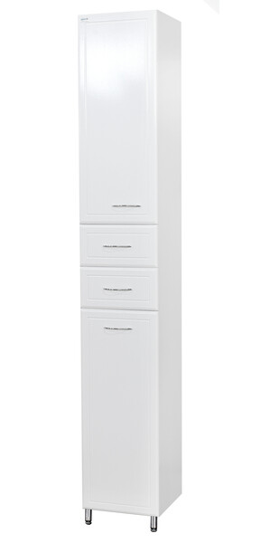 Пенал SANTREK HOME "СТИЛЬ NEW-30" (левый) белый с корзиной для белья 2 ящ. 2 дв. 300х1910х313 *