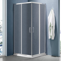 Душевое ограждение SANTREK AQUA Lea-CR-1000*800-G-Chrome 1000*800*1850 Г-обр. стекло Грейп 5мм, профиль Хром 