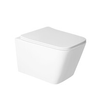    Унитаз подвесной безободковый HOLLER BLOCK T (520*360*345мм, сиденье дюропласт, микролифт) белый   СУПЕРЦЕНА !!!