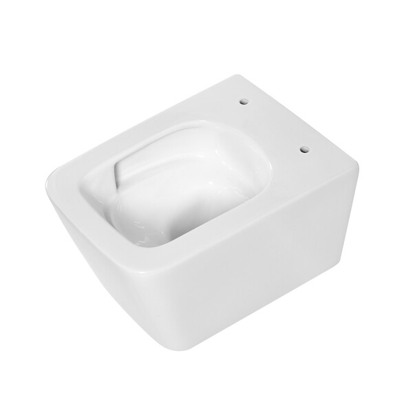 Унитаз подвесной безободковый (Торнадо 3.0) HOLLER COMO (520*360*370мм, сиденье дюропласт, микролифт) белый