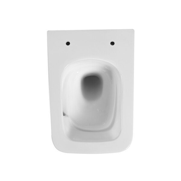 Унитаз подвесной безободковый (Торнадо 3.0) HOLLER COMO (520*360*370мм, сиденье дюропласт, микролифт) белый