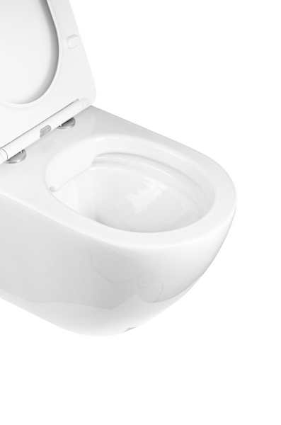 Унитаз подвесной безободковый HOLLER POINT T (490*360*360мм, сиденье дюропласт, микролифт) белый