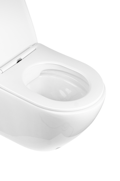 Унитаз подвесной безободковый HOLLER POINT T (490*360*360мм, сиденье дюропласт, микролифт) белый