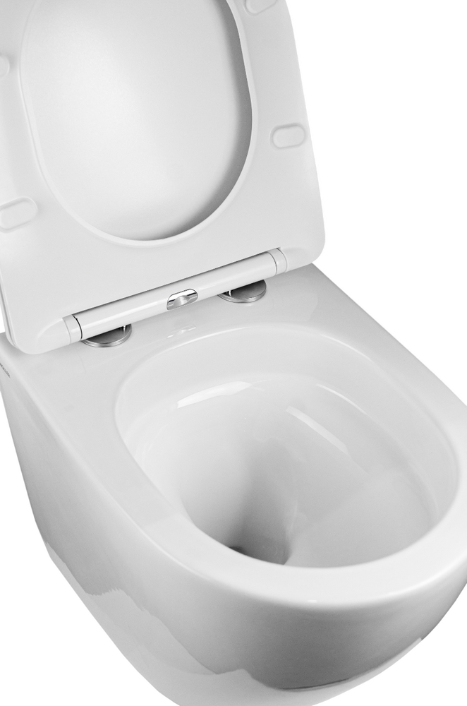 Унитаз подвесной безободковый (Торнадо) HOLLER FLOW LUX (490*360*360мм, сиденье дюропласт, микролифт