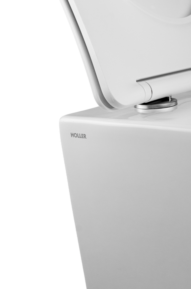    Унитаз подвесной безободковый HOLLER WALL T (535*360*360мм, сиденье дюропласт, микролифт) белый   СУПЕРЦЕНА !!!