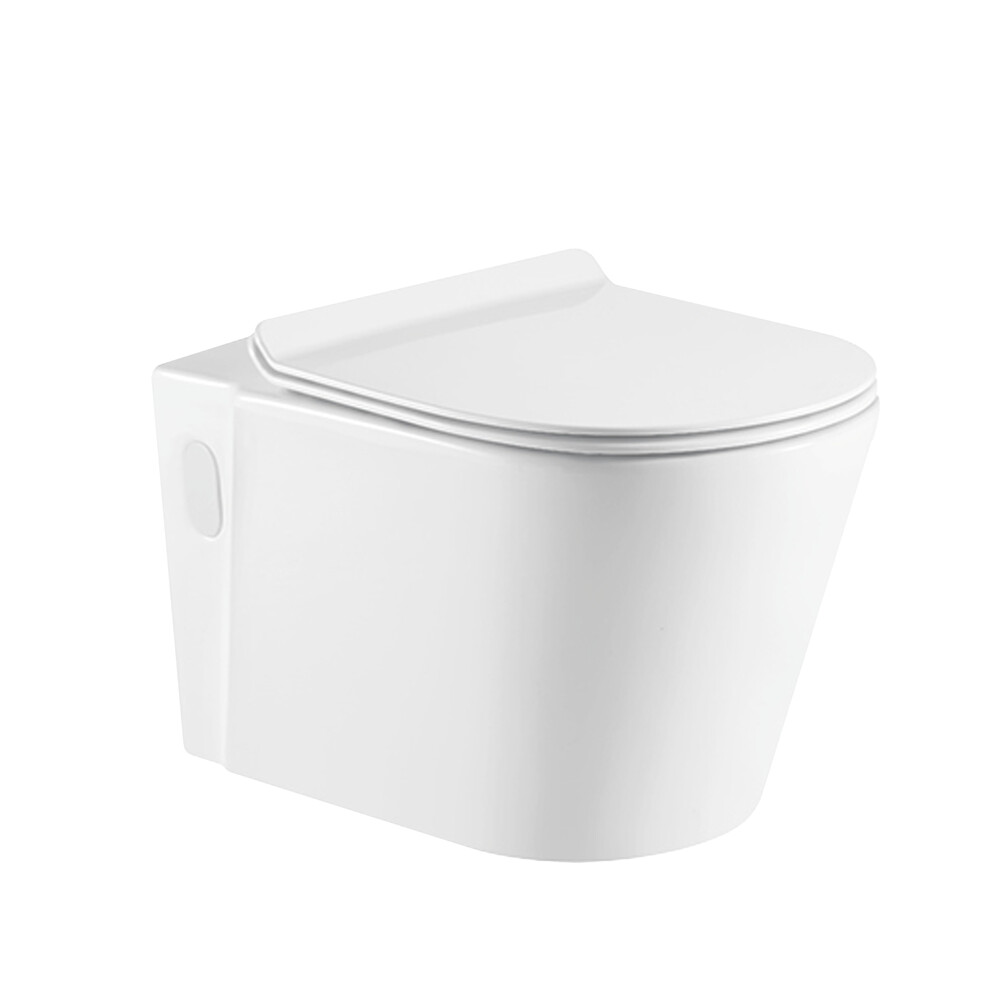  Унитаз подвесной безободковый HOLLER FORUM (570*360*365мм, сиденье дюропласт, микролифт) белый