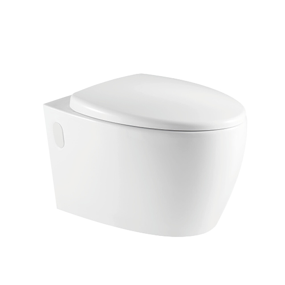  Унитаз подвесной безободковый HOLLER PROMO (570*380*365мм, сиденье дюропласт, микролифт) белый