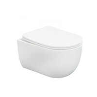  Унитаз подвесной безободковый HOLLER GREAT (525*360*340мм, сиденье дюропласт, микролифт) белый