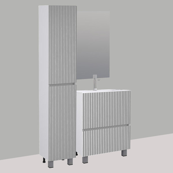 Пенал SANTREK HOME "Модена-35" (Гриджо матовый) 2 двери Правый 350х1900х300