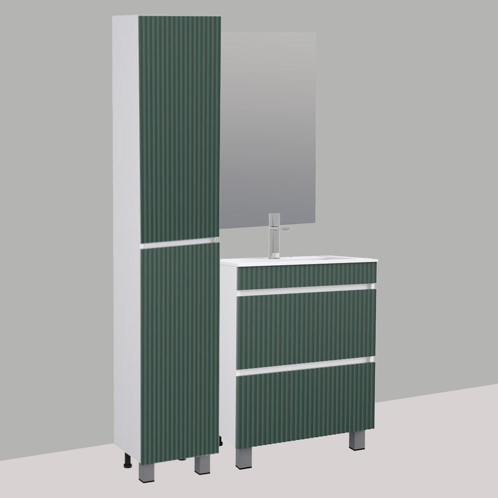 Подстолье SANTREK HOME "Модена-90" (Авокадо матовый) 2 ящика под умывальник "Classic 90"/"Paola Alba 90" 900х800х450*