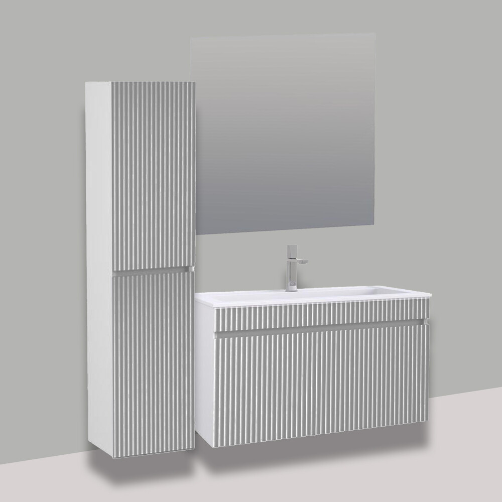 Подстолье подвесное SANTREK HOME "Модена-80" (Гриджо матовый) 1 ящик под умывальник "Paola Alba 80 / Paola Torino 80" 800х500х450*