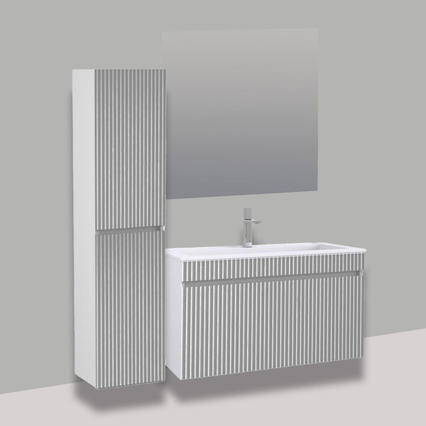 Подстолье подвесное SANTREK HOME "Модена-90" (Гриджо матовый) 1 ящик под умывальник "Classic 90"/"Paola Alba 90" 900х500х450*