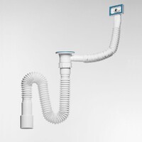 GS50145 Гофросифон для моек с переливом 1 1/2*40-40/50 (1450мм.) ИНКОПЛАСТ