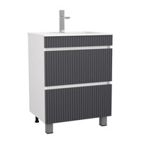 Подстолье SANTREK HOME "Модена-60" (Графит матовый) 2 ящика под умывальник "Paola Torino 60" 600х800х448