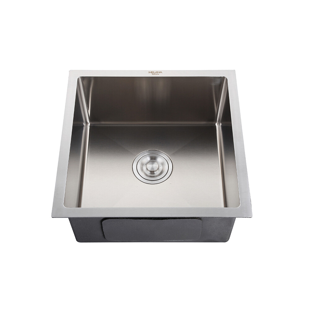 Мойка нерж врезная 440х440х220 т 3,0 САТИН R4444Н (+ сифон) AISI 304