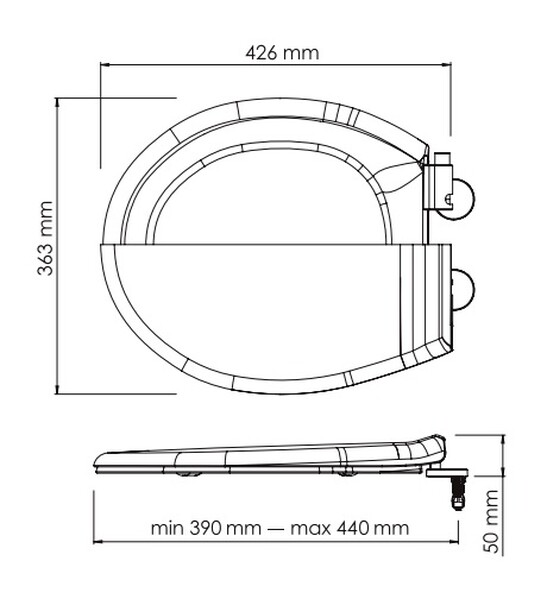 Сиденье д/унитаза унив. ОРИО КП-01М белое п/п с микролифтом (360х420мм ,  межосевое 160мм)