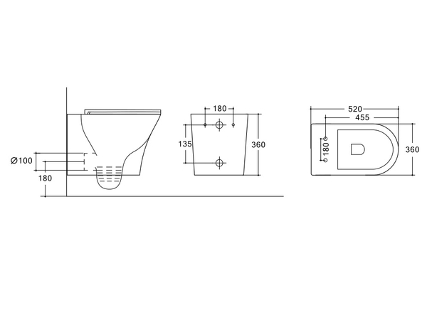  Унитаз подвесной безободковый HOLLER BOAT (520*360*360мм, сиденье дюропласт, микролифт) белый