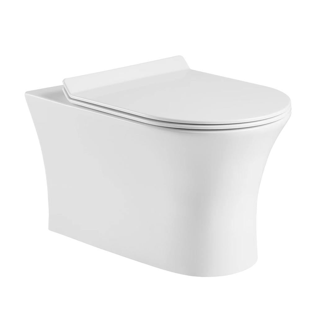  Унитаз подвесной безободковый HOLLER BOAT (520*360*360мм, сиденье дюропласт, микролифт) белый