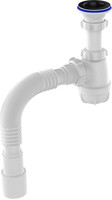 S1082-35-MR Сифон для умывальника 1 1/4"х40 с чёрн. мет.реш. Aquant с гибкой трубой 40х40/50