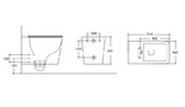  Унитаз подвесной безободковый (Торнадо) HOLLER SLOPE (510*340*365мм, сиденье дюропласт, микролифт) белый