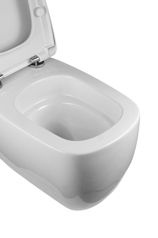  Унитаз подвесной безободковый (Торнадо) HOLLER SLOPE (510*340*365мм, сиденье дюропласт, микролифт) белый