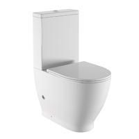   Унитаз-компакт безободковый HOLLER GLASS (620*370*835мм сиденье дюропласт с микролифтом, арматура 2-х режимная)  (2 места) белый   СНИЖЕНА ЦЕНА !!!