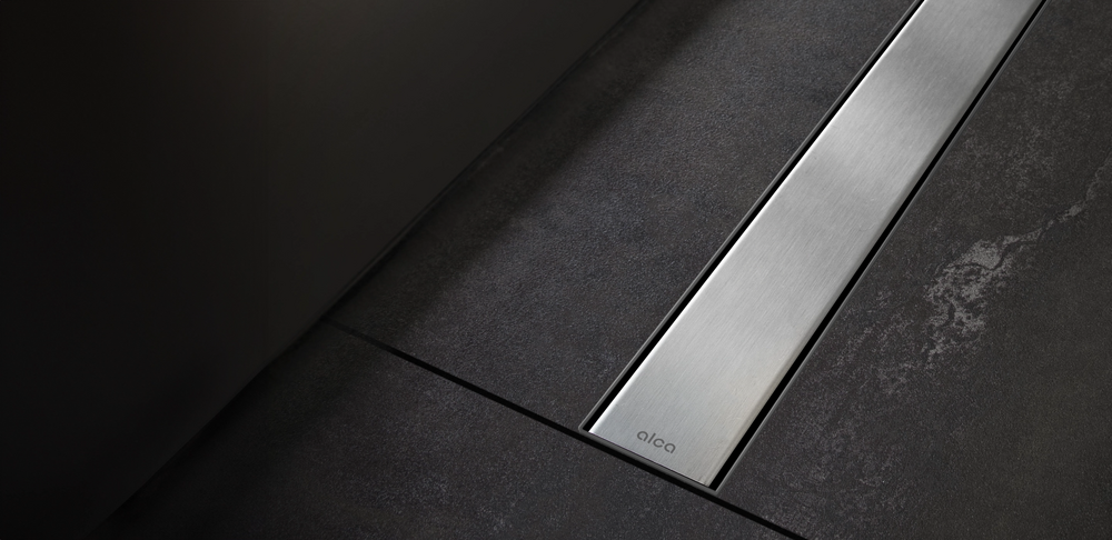 Водоотводящий желоб ALCAPLAST с двусторонней решеткой (подходит под кладку плитки) APZ19-750  Чехия  НОВИНКА!!!