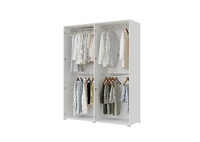 База Шкаф "Бостон" 1600 4 ств (Белый) (Боковина 3/4 ств, Крыша 1600/4, Фурнитура 4 ств) (3 места)