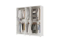 База Шкаф "Бостон" 2000 5 ств (Белый) (Боковина 2/5 ств (2 шт.), Крыша 2000/5, Фурнитура 5 ств) (4 места)