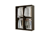 База Шкаф "Бостон" 1600 4 ств (Венге) (Боковина 3/4 ств, Крыша 1600/4, Фурнитура 4 ств) (3 места)