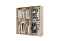 База Шкаф "Бостон" 2500 5 ств (Сонома) (Боковина 2/5 ств (2 шт.), Крыша 2500/5, Фурнитура 5 ств) (4 места)