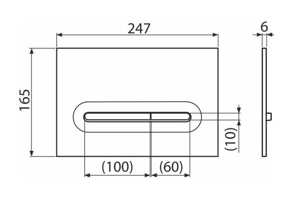 КЛАВИША ДЛЯ ИНСТАЛЛЯЦИИ AlcaPlast М1876-1 белый-мат/хром-глянец 