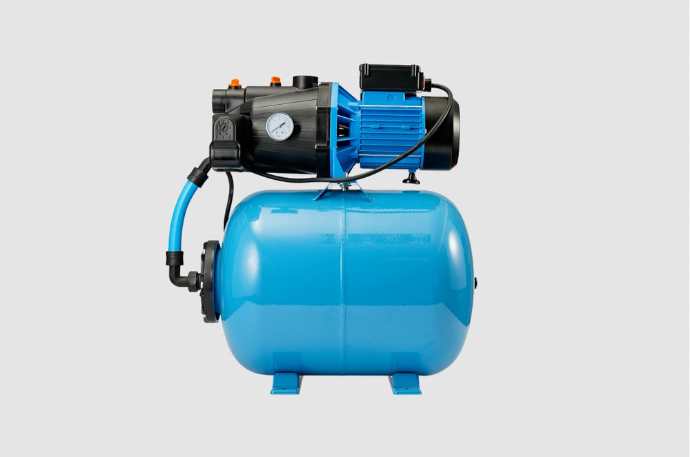 Насосная станция ДЖИЛЕКС Джамбо 70/50 П-50 2.0 (1,1 кВт 70 л/мин, глубина всасывания 9м, выс. подъема 50м, пластик. корп., ГА-50л) 3026