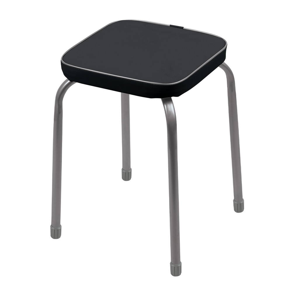 Табурет Фабрик 3 КВАДРАТ (В РАЗБОРЕ) винилискожа Черный ТФ03Р/Ч NIKA*