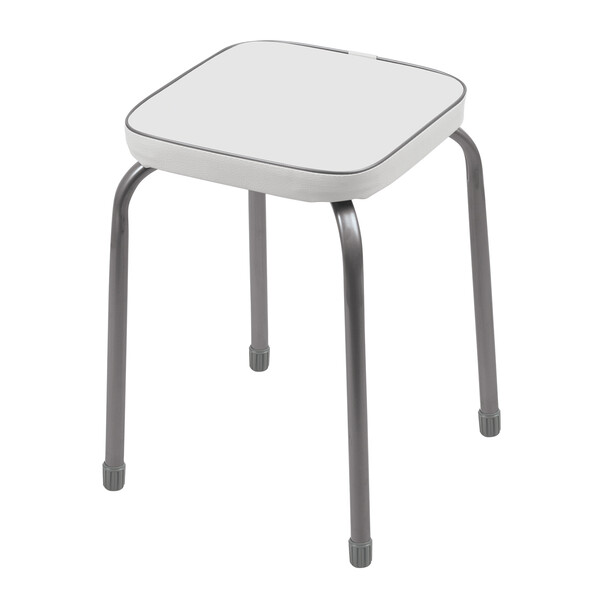 Табурет Фабрик 3 КВАДРАТ (В РАЗБОРЕ) винилискожа Светло-серый ТФ03Р/СС NIKA*