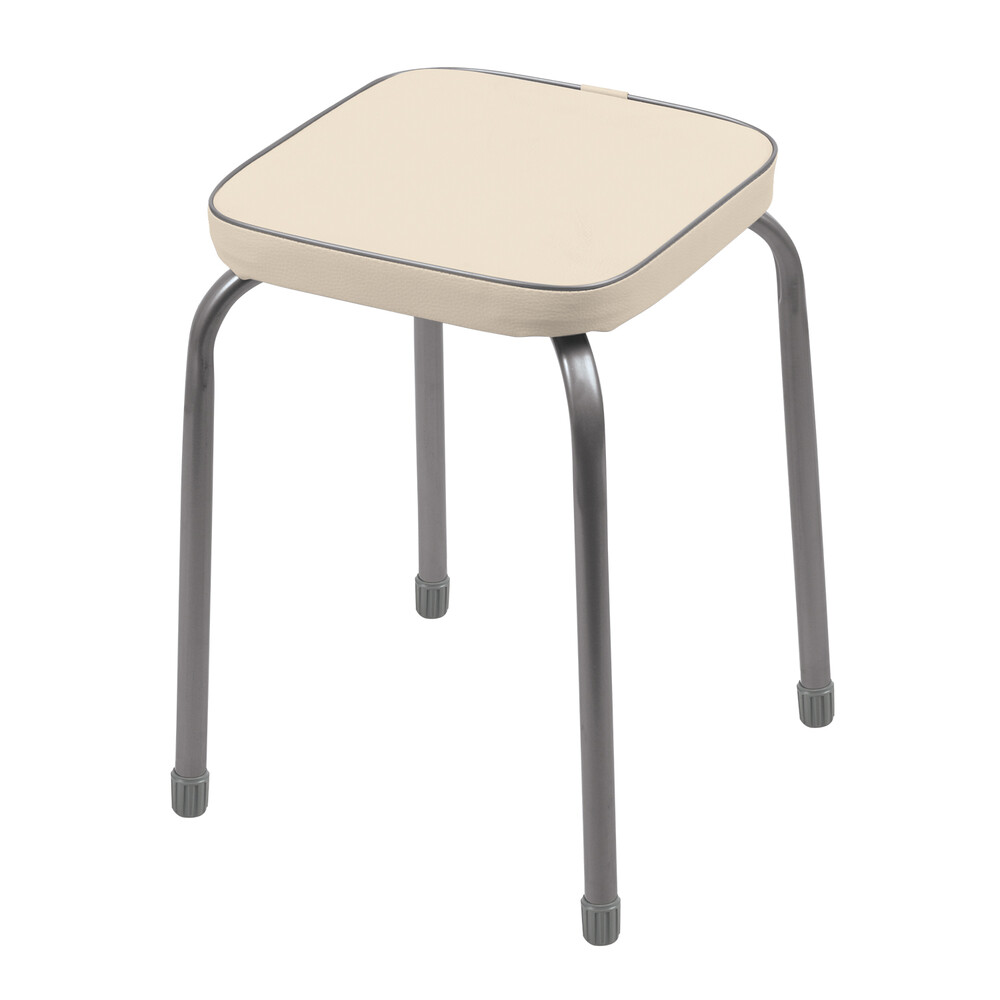 Табурет Фабрик 3 КВАДРАТ (В РАЗБОРЕ) винилискожа Слоновая кость ТФ03Р/СК NIKA*