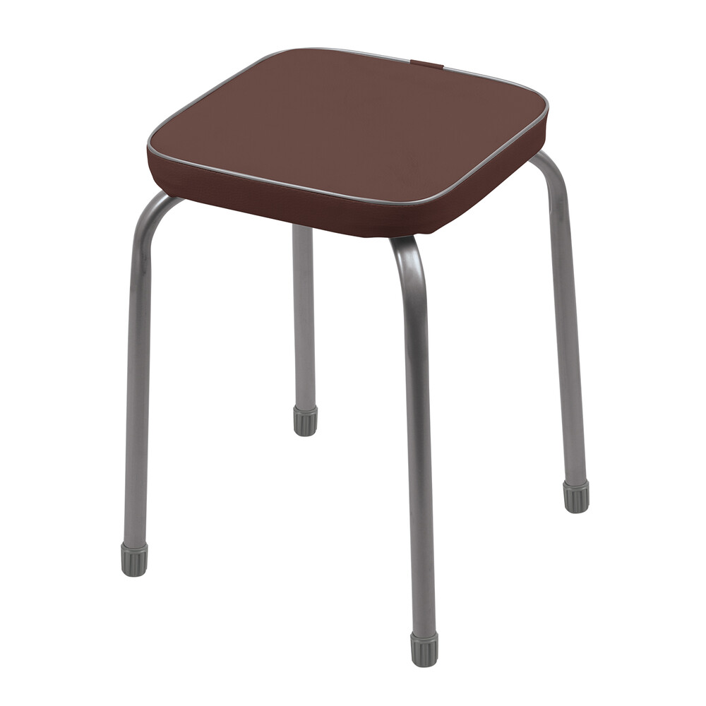 Табурет Фабрик 3 КВАДРАТ (В РАЗБОРЕ) винилискожа Коричневый ТФ03Р/К NIKA*