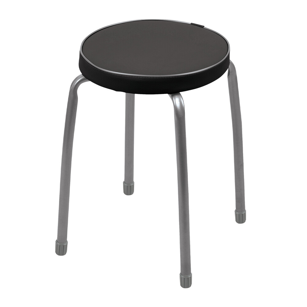 Табурет Фабрик 2 КРУГ (В РАЗБОРЕ) винилискожа Черный ТФ02Р/Ч NIKA*