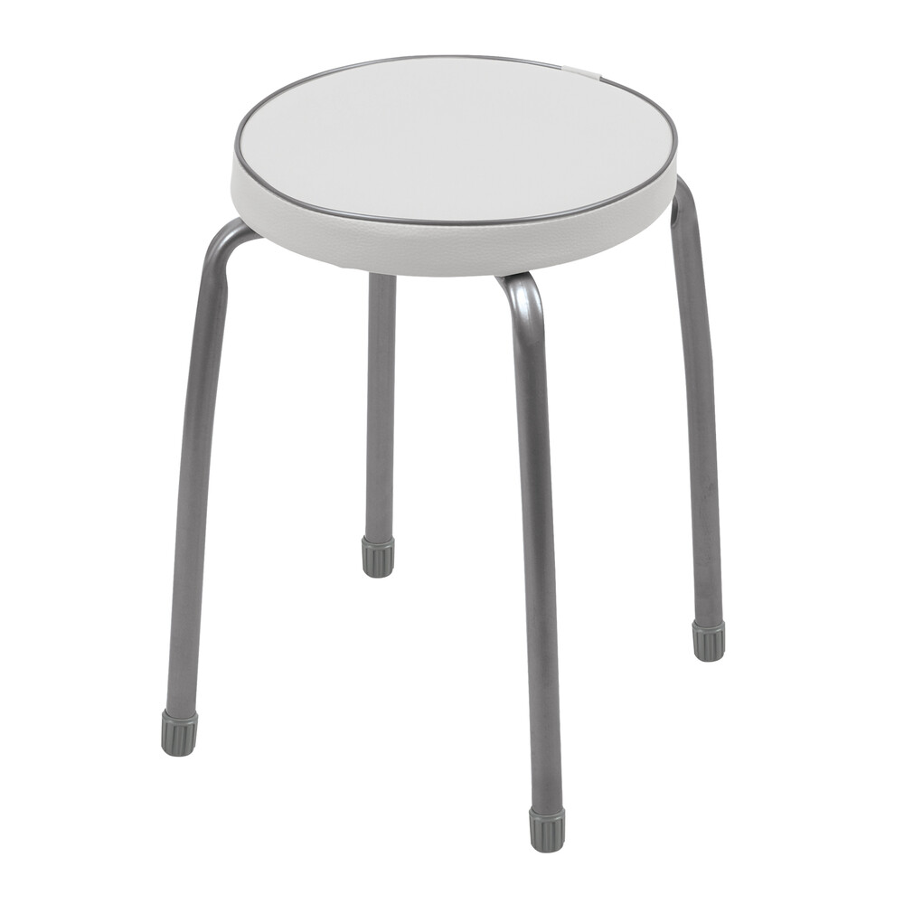 Табурет Фабрик 2 КРУГ (В РАЗБОРЕ) винилискожа Светло-серый ТФ02Р/СС NIKA*