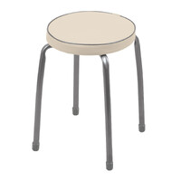 Табурет Фабрик 2 КРУГ (В РАЗБОРЕ) винилискожа Слоновая кость ТФ02Р/СК NIKA*