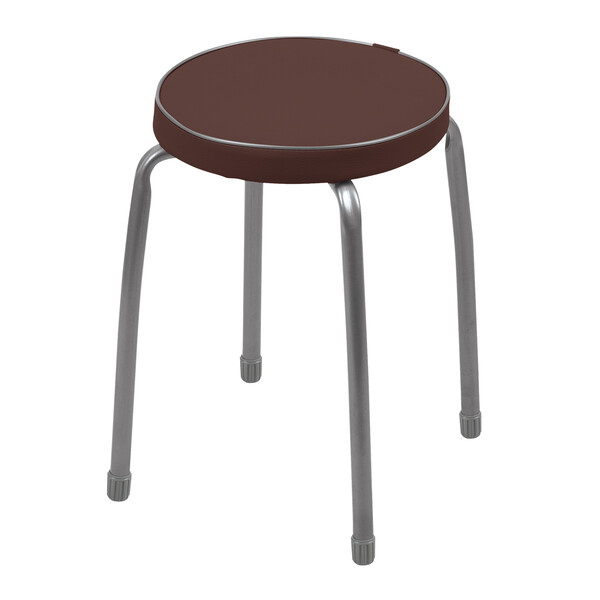 Табурет Фабрик 2 КРУГ (В РАЗБОРЕ) винилискожа Коричневый ТФ02Р/К NIKA*