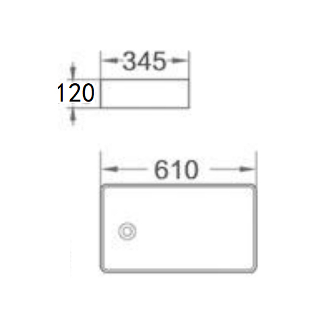 Раковина накладная HOLLER K-6388-60 (610*345*120мм), белая