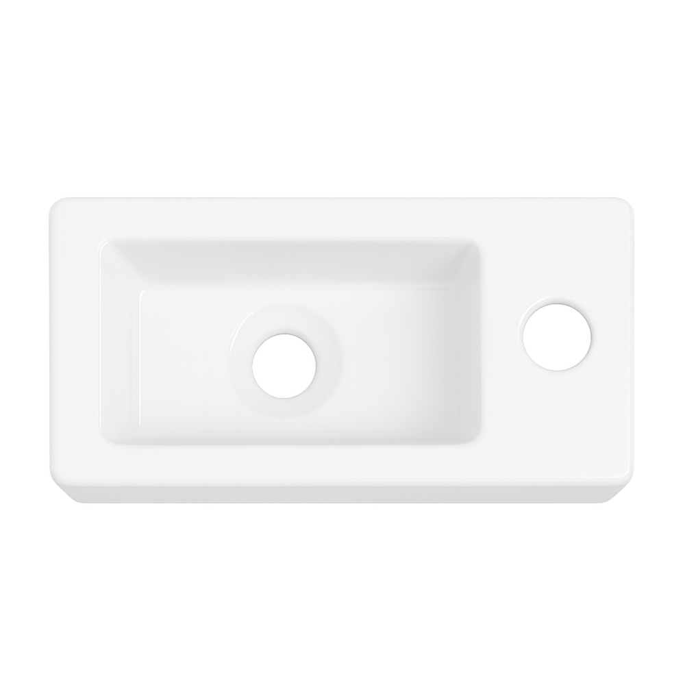 Раковина подвесная HOLLER K-6325B (370*180*90мм), белая (+ крепеж)